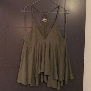Urban outfitters olive green tank
